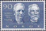 Norway 1968 1908 Nobel Peace Prize Winners-Stamps-Norway-Mint-StampPhenom