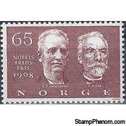 Norway 1968 1908 Nobel Peace Prize Winners-Stamps-Norway-Mint-StampPhenom