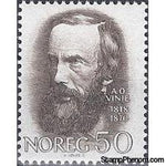Norway 1968 Aasmund Vinje Birth Anniversary-Stamps-Norway-Mint-StampPhenom