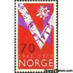 Norway 1970 Liberation 25th Anniversary-Stamps-Norway-Mint-StampPhenom