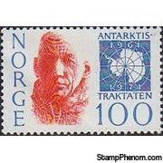 Norway 1971 Antarctic Treaty Anniversary-Stamps-Norway-Mint-StampPhenom