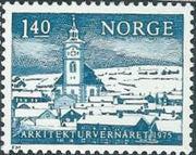 Norway 1975 European Architectural Heritage Year-Stamps-Norway-Mint-StampPhenom