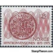 Norway 1975 Monetary and Metre Conventions Centenary-Stamps-Norway-Mint-StampPhenom
