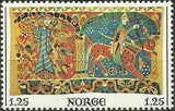 Norway 1976 Baldishol Stave Church Tapestry-Stamps-Norway-Mint-StampPhenom