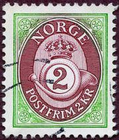 Norway 1992 Posthorns bicolours-Stamps-Norway-Mint-StampPhenom