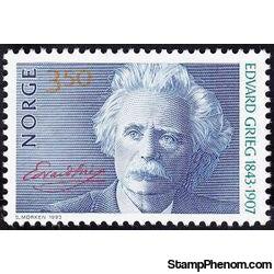 Norway 1993 The 150th Birth Anniversary of Edvard Grieg-Stamps-Norway-Mint-StampPhenom