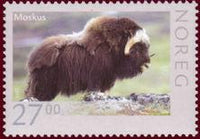 Norway 2011 Fauna definitives. Polar Bear and Musk Ox-Stamps-Norway-Mint-StampPhenom