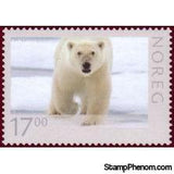 Norway 2011 Fauna definitives. Polar Bear and Musk Ox-Stamps-Norway-Mint-StampPhenom