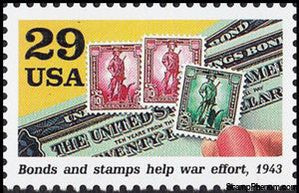 United States of America 1993 Nos. WS7, WS8, savings bonds, (Bonds and stamps help war eff