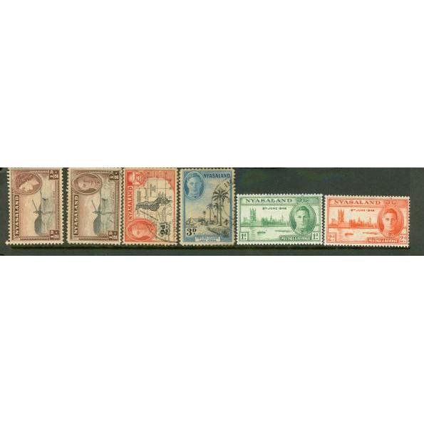 Nyasaland Lot , 6 stamps