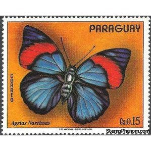 Paraguay 1973 Nymphalid Butterfly (Agrias narcissus)