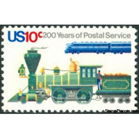 United States of America 1975 Old and New Locomotives