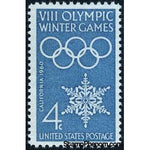 United States of America 1960 Olympic Rings and Snowflake