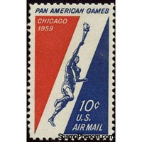 United States of America 1959 Pan American Games - Chicago 1959 - Runner Holding Torch