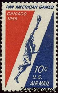 United States of America 1959 Pan American Games - Chicago 1959 - Runner Holding Torch