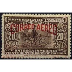 Panama 1934 The bicyclist (overprint)-Stamps-Panama-Mint-StampPhenom