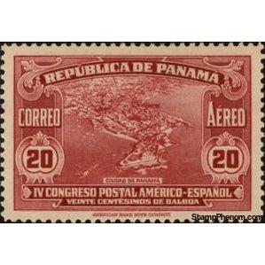 Panama 1936 Aerial View of Panama City-Stamps-Panama-Mint-StampPhenom