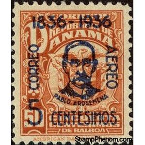 Panama 1936 Centenary of the birth of President Pablo Arosemena (overprint)-Stamps-Panama-Mint-StampPhenom