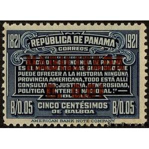 Panama 1936 PA 110 Overprinted "HABILITADA and B. 0.01"-Stamps-Panama-Mint-StampPhenom