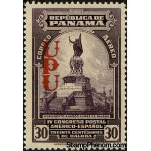 Panama 1937 Balboa a monument (overprint)-Stamps-Panama-StampPhenom