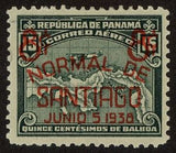 Panama 1938 Airplane over Map (overprint)-Stamps-Panama-StampPhenom