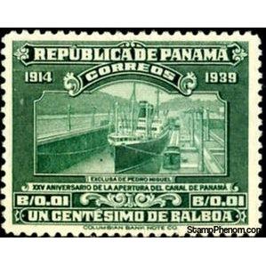 Panama 1939 Locks at Pedro Miguel-Stamps-Panama-StampPhenom