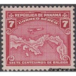 Panama 1941 Airplane over Map of Panama-Stamps-Panama-StampPhenom