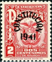 Panama 1941 Coat of Arms Overprinted-Stamps-Panama-StampPhenom