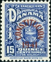 Panama 1941 Coat of Arms Overprinted-Stamps-Panama-StampPhenom