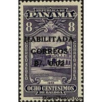 Panama 1947 National Theater (overprint)-Stamps-Panama-Mint-StampPhenom