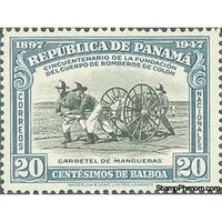 Panama 1948 Firefighters & hose cart-Stamps-Panama-Mint-StampPhenom