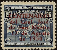 Panama 1950 Overprinted-Stamps-Panama-Mint-StampPhenom