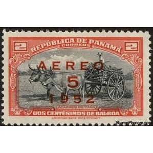 Panama 1952 Cart Laden with Sugar Cane - Surcharge and overprinted 1952-Stamps-Panama-StampPhenom