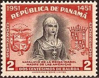 Panama 1952 Queen Isabella I of Spain-Stamps-Panama-Mint-StampPhenom