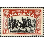 Panama 1954 Gen. Herrera leading troops-Stamps-Panama-Mint-StampPhenom