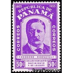 Panama 1955 Theodore Roosevelt.-Stamps-Panama-Mint-StampPhenom