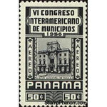 Panama 1956 City Hall, Panama City-Stamps-Panama-Mint-StampPhenom