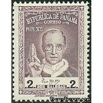 Panama 1956 Pope Pius XII (1876-1958)-Stamps-Panama-Mint-StampPhenom