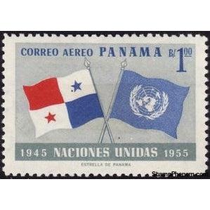 Panama 1958 Flags of Panama and U.N.O.-Stamps-Panama-Mint-StampPhenom