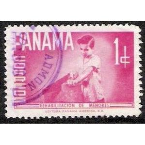 Panama 1961 Boy cutting with saw-Stamps-Panama-Mint-StampPhenom