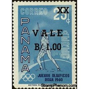 Panama 1962 Javelin Throw (surcharged)-Stamps-Panama-Mint-StampPhenom