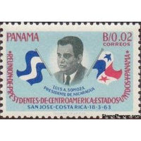 Panama 1963 Luis A. Somoza, Nicaragua-Stamps-Panama-Mint-StampPhenom