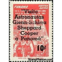 Panama 1963 Visit American Astronauts, Surcharged-Stamps-Panama-Mint-StampPhenom