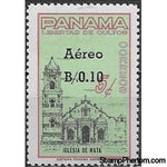 Panama 1964 Church of Natá surcharged-Stamps-Panama-Mint-StampPhenom