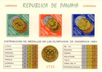 Panama 1964 Medalists of the Winter Olympics 1964, Innsbruck-Stamps-Panama-Mint-StampPhenom