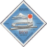 Panama 1964 Olympic Stadium in Tokyo, Fujiyama-Stamps-Panama-Mint-StampPhenom