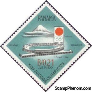 Panama 1964 Olympic Stadium in Tokyo, Fujiyama-Stamps-Panama-Mint-StampPhenom