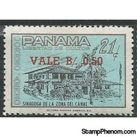 Panama 1964 Synagogue of the Canal Zone surcharged-Stamps-Panama-Mint-StampPhenom