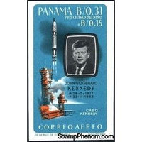 Panama 1965 John F. Kennedy, Launchig at Cape Kennedy-Stamps-Panama-Mint-StampPhenom