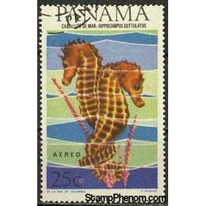 Panama 1965 Long-snouted Seahorse (Hippocampus guttulatus)-Stamps-Panama-Mint-StampPhenom